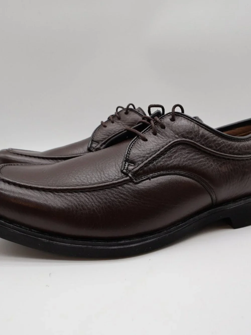 Hush Puppies Tribute Oxford Mens 10.5 Dark Brown Leather Dress Shoes